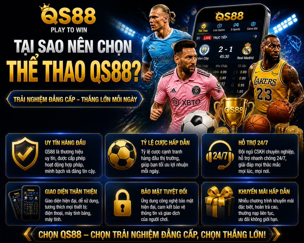 Thể Thao QS88 – Trải Nghiệm Cá Cược Thể Thao Đỉnh Cao 2026 1 Tại Sao Nên Chọn Thể Thao QS88?